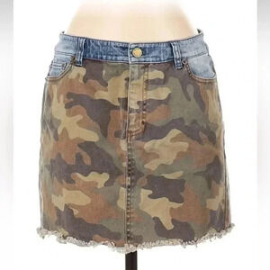 Michael Kors | Camo Denim Camouflage Jean Mini Skirt Women’s Size 4 Small S